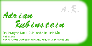 adrian rubinstein business card